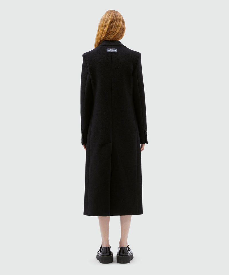 Black MSGM tailored single-breasted coat  in wool BLACK Women 