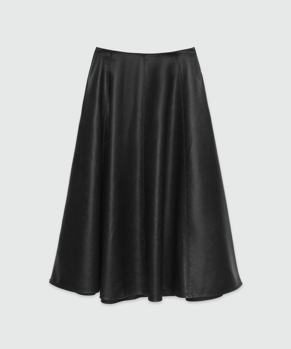 Faux-leather pencil skirt