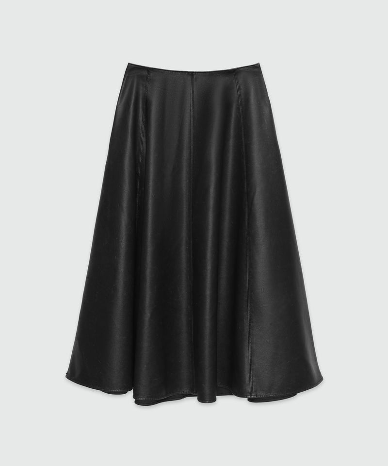 Faux-leather pencil skirt BLACK Women 