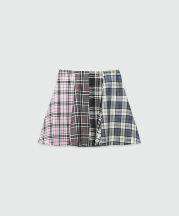 Minigonna in lana tartan