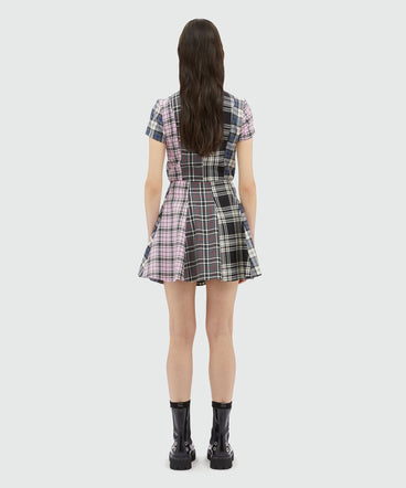 Minigonna in lana tartan