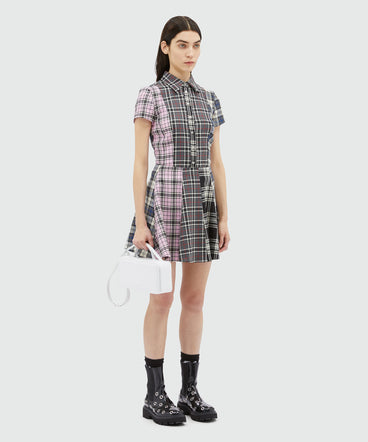 Wool tartan miniskirt