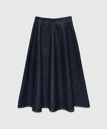 Roomy denim skirt