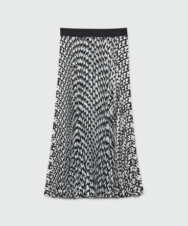 Pleated "TheMwave" midi skirt