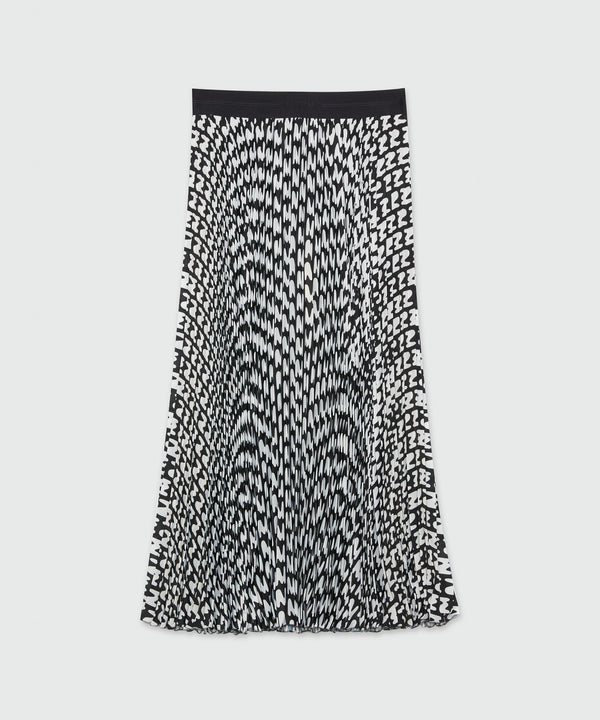 Pleated "TheMwave" midi skirt