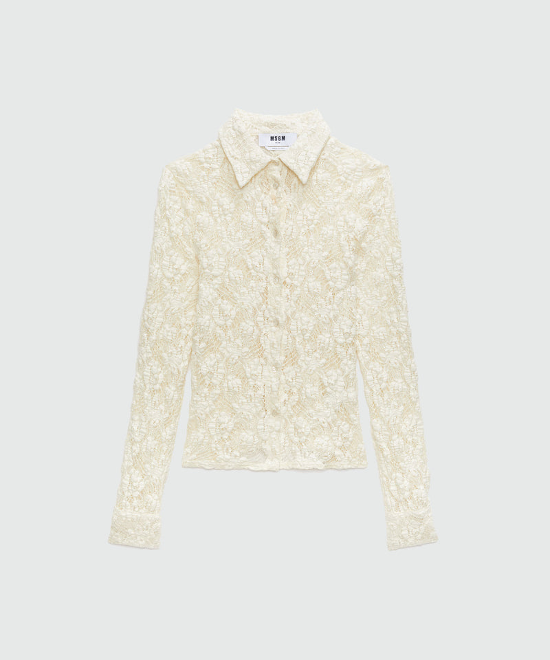 Off white lace shirt hotsell