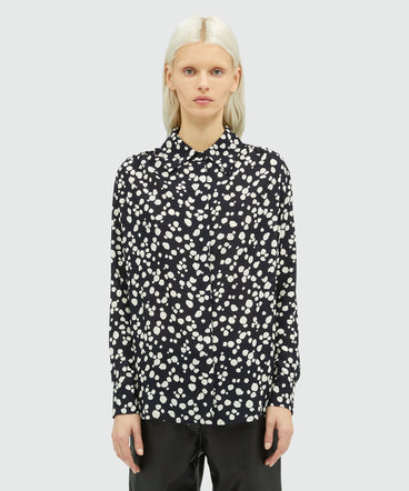 Satin shirt with MSGM polka dot print