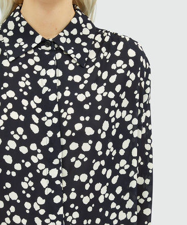 Satin shirt with MSGM polka dot print