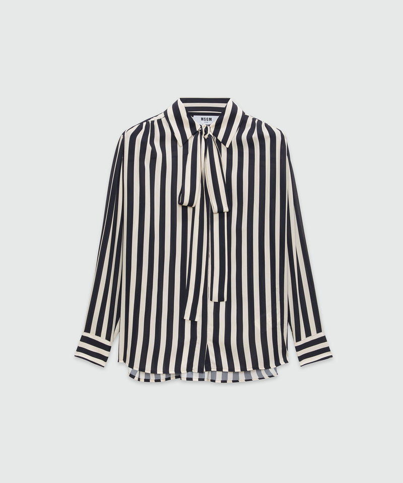 Satin striped print shirt OFF WHITE Women 