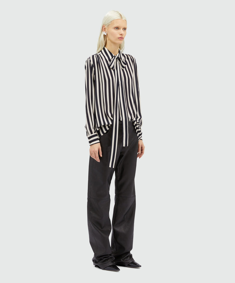 Satin striped print shirt OFF WHITE Women 