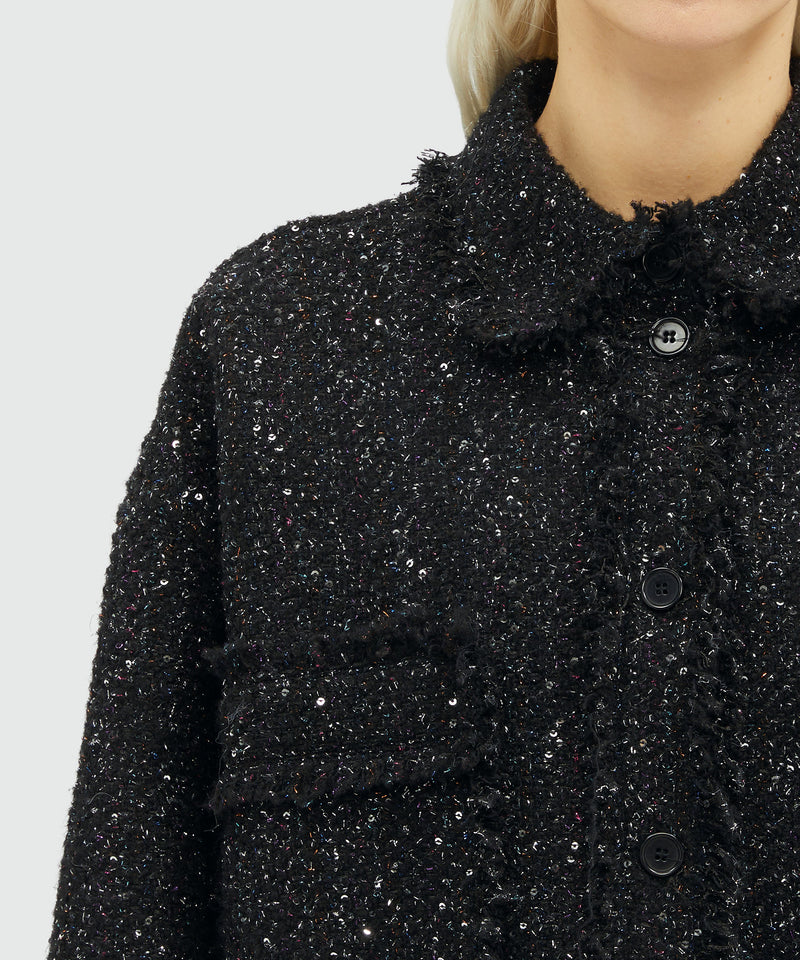 Lurex tweed shirt BLACK Women 