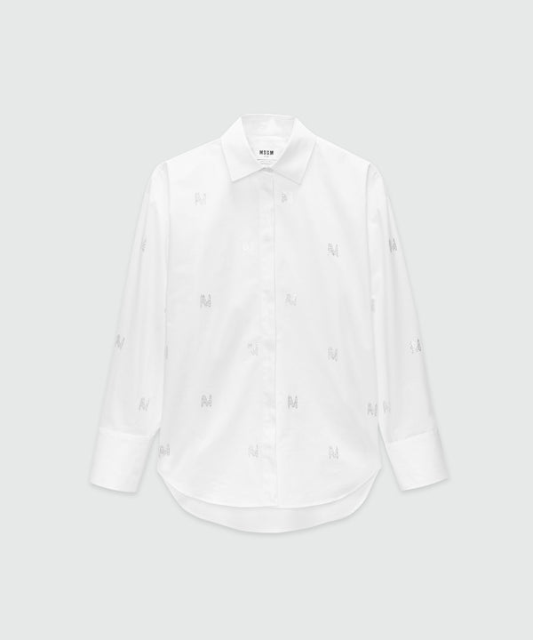 Poplin shirt with "TheMwave" pattern