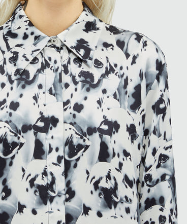 Viscose shirt with "Ceramic dalmatian" print