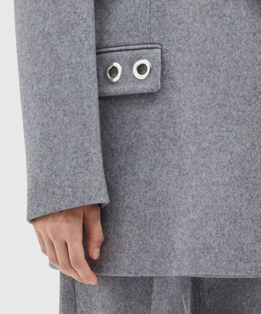 Structured wool jacket with studs