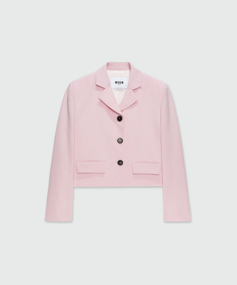 Pink virgin wool boxy jacket LIGHT PINK Women 