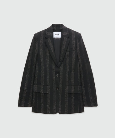 Lurex pinstripe tailored jacket