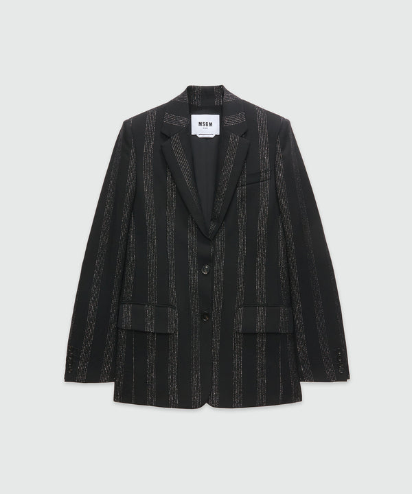 Lurex pinstripe tailored jacket