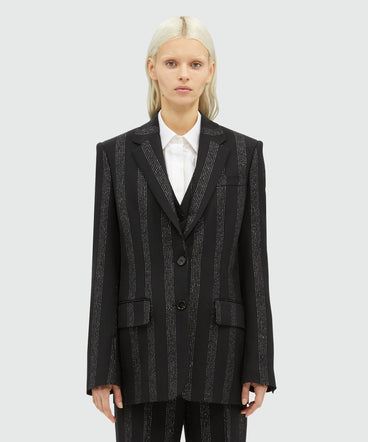 Lurex pinstripe tailored jacket