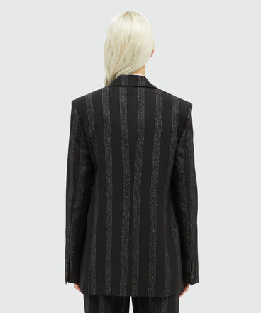 Lurex pinstripe tailored jacket