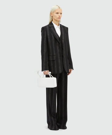 Lurex pinstripe tailored jacket