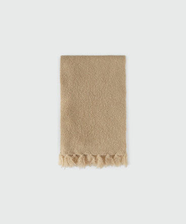 Camel mohair blend scarf