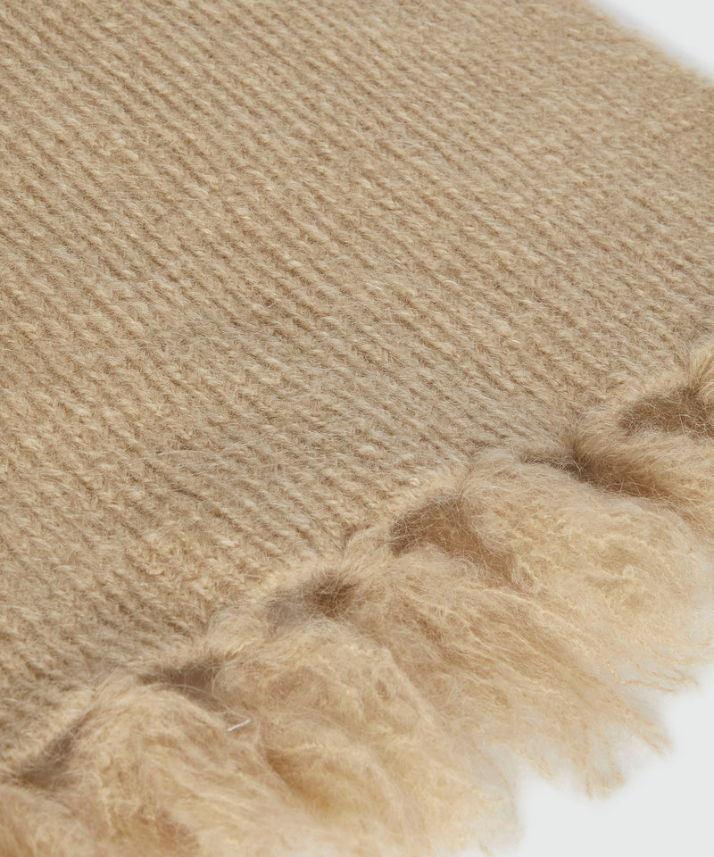 Camel mohair blend scarf BEIGE Women 