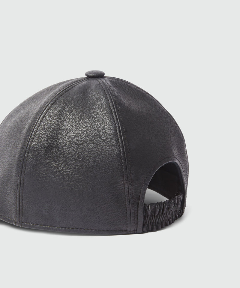 Cappello da baseball in ecopelle NERO Donna 