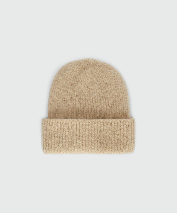 Camel mohair blend beanie