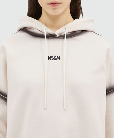 Jersey sweatshirt with spray-effect stitching