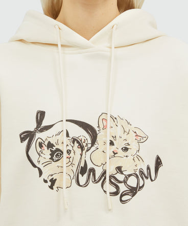 Jersey sweatshirt with Kittens print