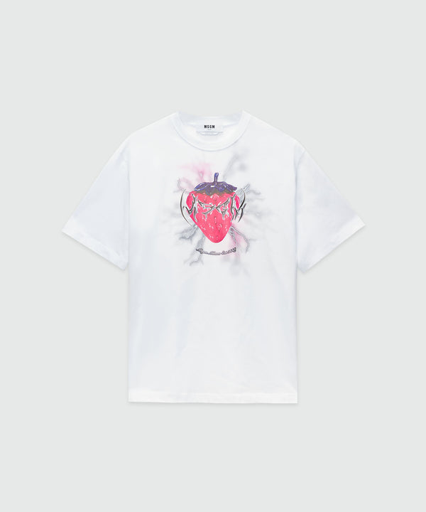 Jersey T-shirt with "Tough Strawberries" print