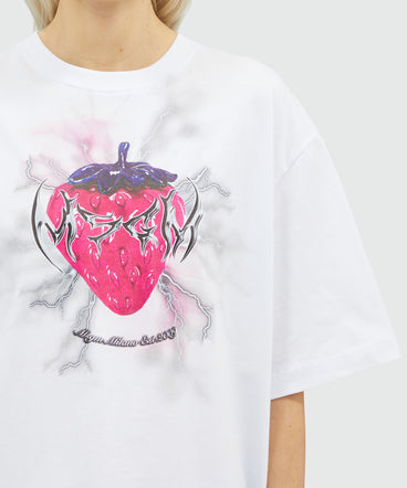 Jersey T-shirt with "Tough Strawberries" print