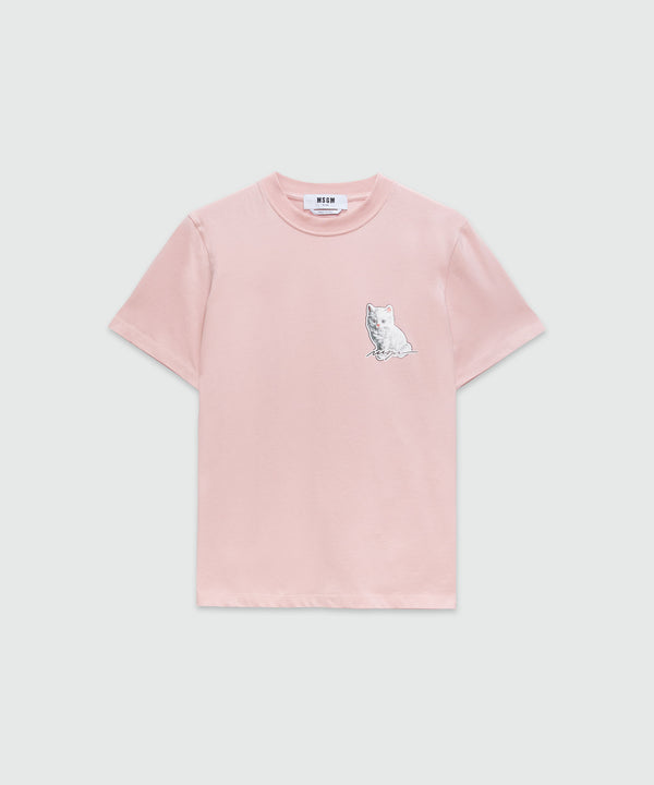 Jersey T-shirt with MSGM print