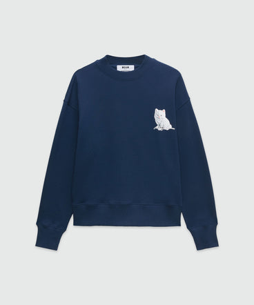 Jersey sweatshirt with Kitten print