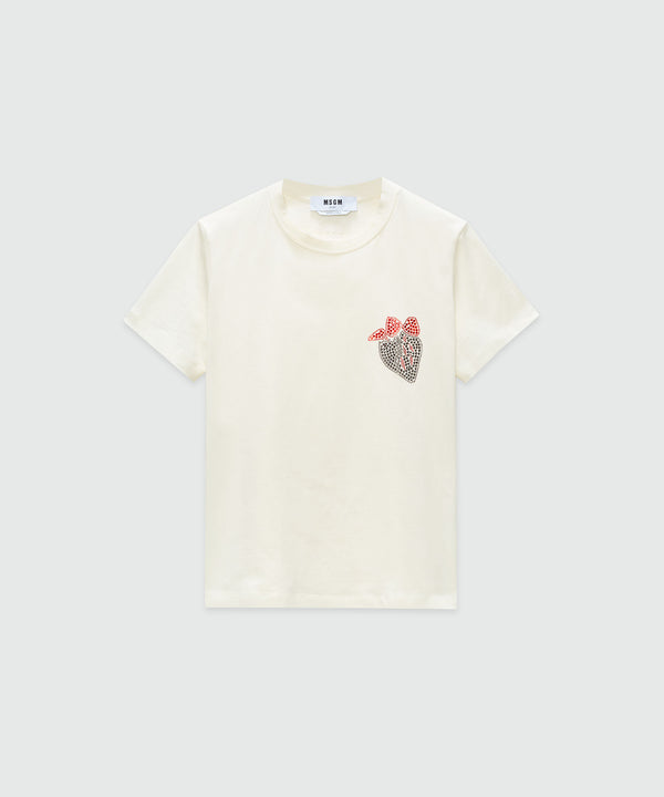 Jersey T-shirt with "Tough Strawberries" application