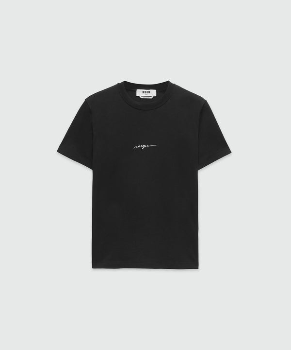 Jersey T-shirt with cursive logo