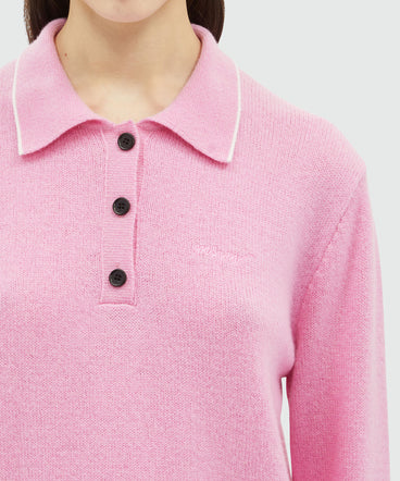 Blended cashmere polo shirt