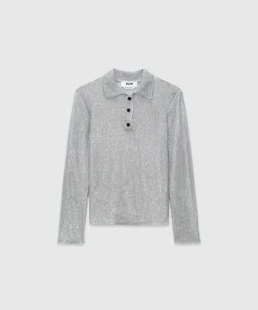 Glitter polo shirt