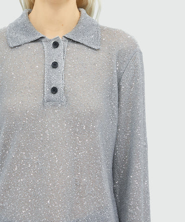 Glitter polo shirt