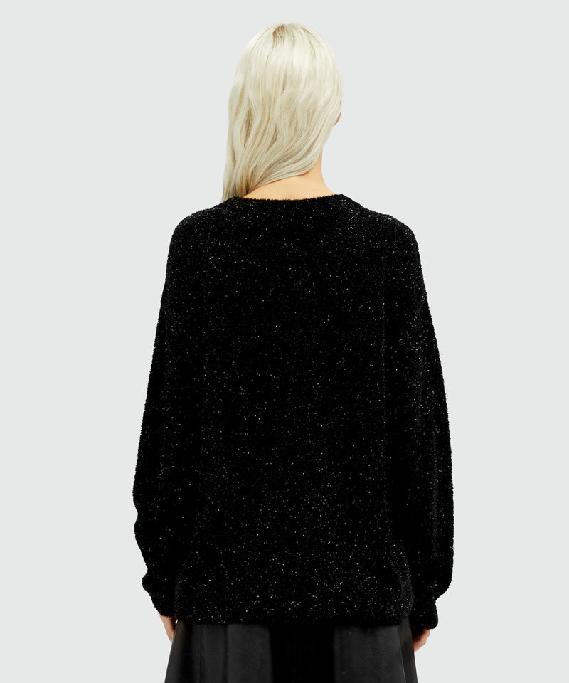 Lamé "TheMwave" sweater BLACK Women 