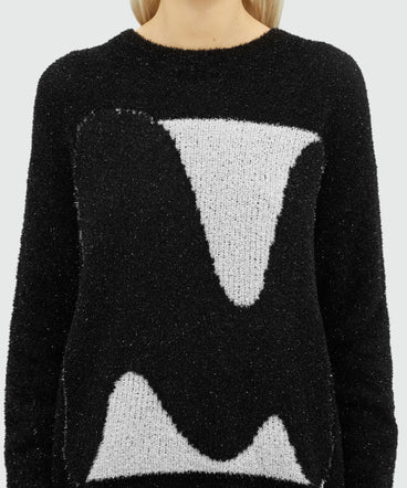 Lamé "TheMwave" sweater