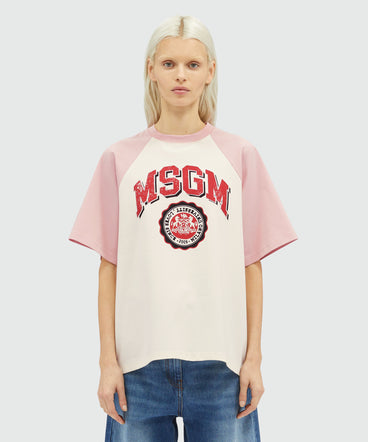 Jersey T-shirt with logo print