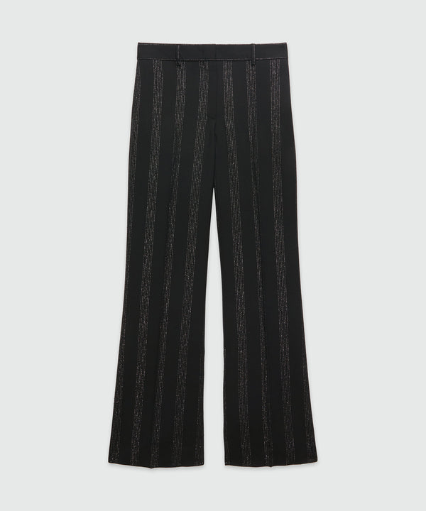 Fresh wool lurex pinstripe pants