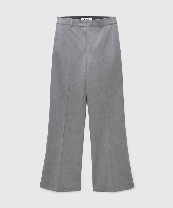 Pantalone palazzo sartoriale grigio melange