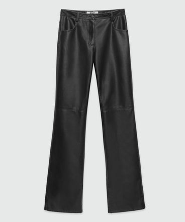 Faux-leather pants