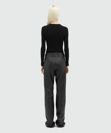 Faux-leather pants