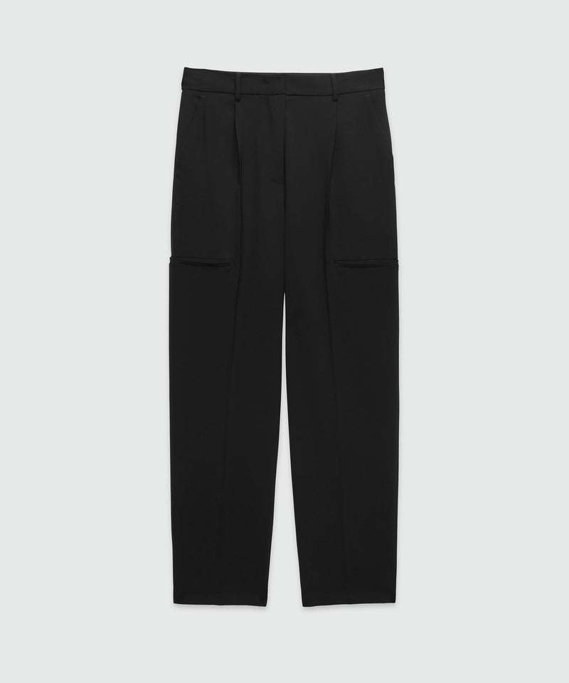 Wool balloon pants BLACK Women 