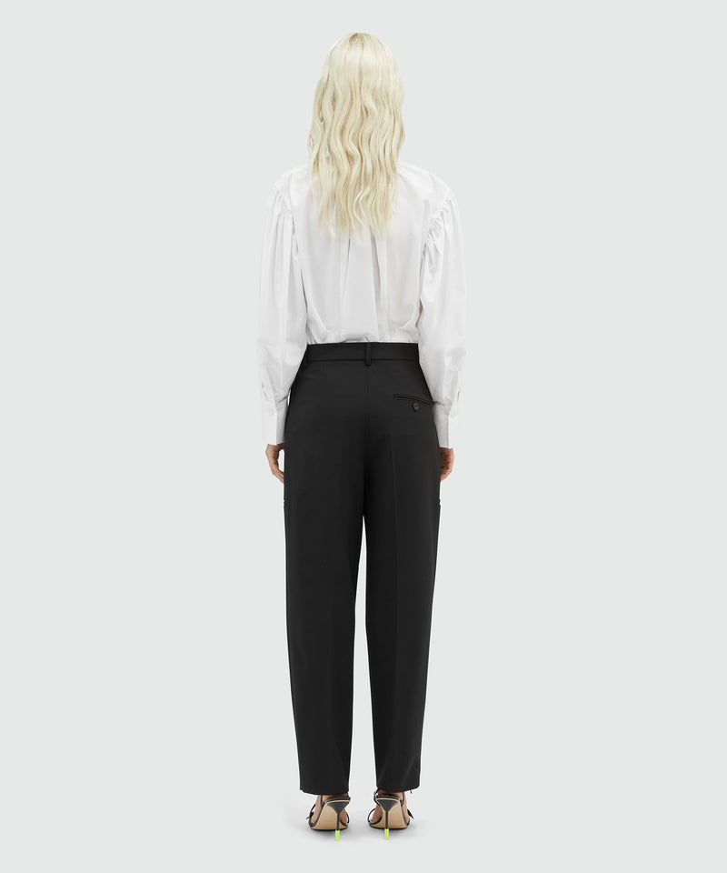 Wool balloon pants BLACK Women 