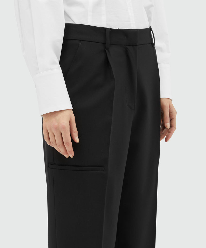 Wool balloon pants BLACK Women 