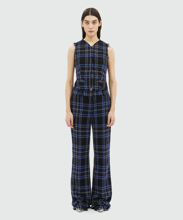 Tweed maxi check pants